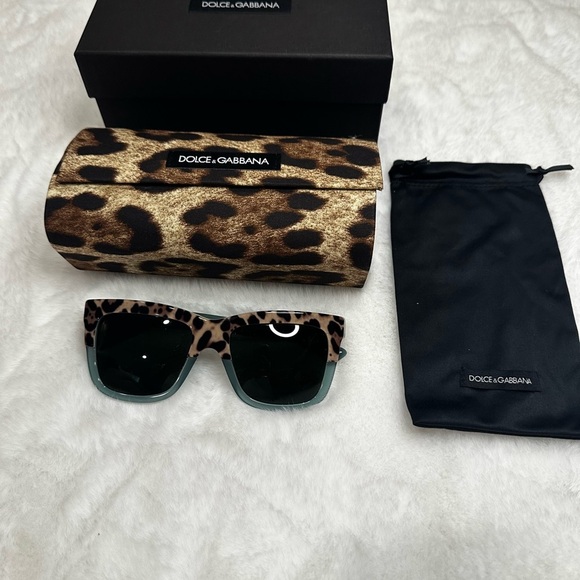Dolce & Gabbana Accessories - Dolce & Gabbana Leopard and Black Sunglasses